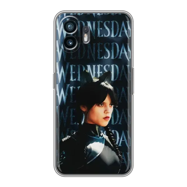 Чехол с рисунком «Уэнздей с ушками» для Nothing Phone 2 Чехол с рисунком «Уэнздей с ушками» для Nothing Phone 2