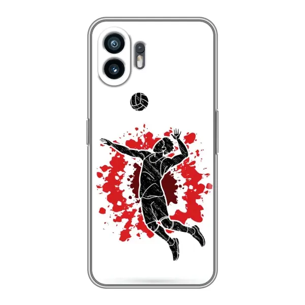 Чехол с рисунком «Волейболист» для Nothing Phone 2 Чехол с рисунком «Волейболист» для Nothing Phone 2