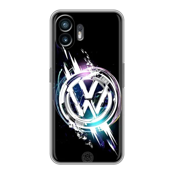 Чехол с рисунком «Volkswagen на черном» для Nothing Phone 2 Чехол с рисунком «Volkswagen на черном» для Nothing Phone 2