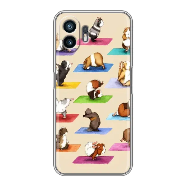 Чехол с рисунком «Ёга свинок» для Nothing Phone 2 Чехол с рисунком «Ёга свинок» для Nothing Phone 2