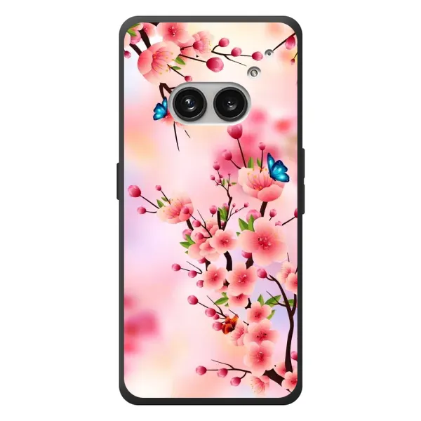 Чехол с рисунком «Бабочки на сакуре» для Nothing Phone (2a) Plus Чехол с рисунком «Бабочки на сакуре» для Nothing Phone (2a) Plus