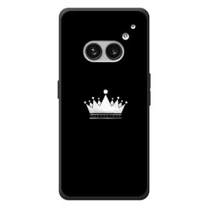 Чехол (Корона на чёрном фоне) для Nichts Telefon (2а) Plus (Белая корона)