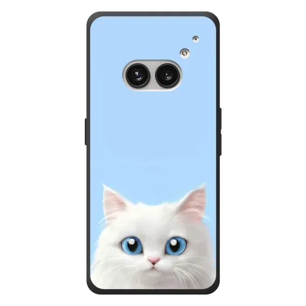 Чехол с рисунком «Белый кот» для Nothing Phone (2a) Plus Чехол с рисунком «Белый кот» для Nothing Phone (2a) Plus