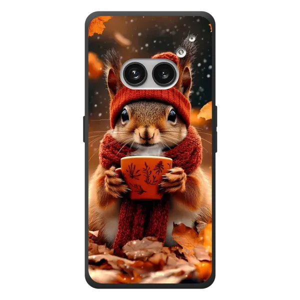 Чехол с рисунком «Белка с кофе» для Nothing Phone (2a) Plus Чехол с рисунком «Белка с кофе» для Nothing Phone (2a) Plus
