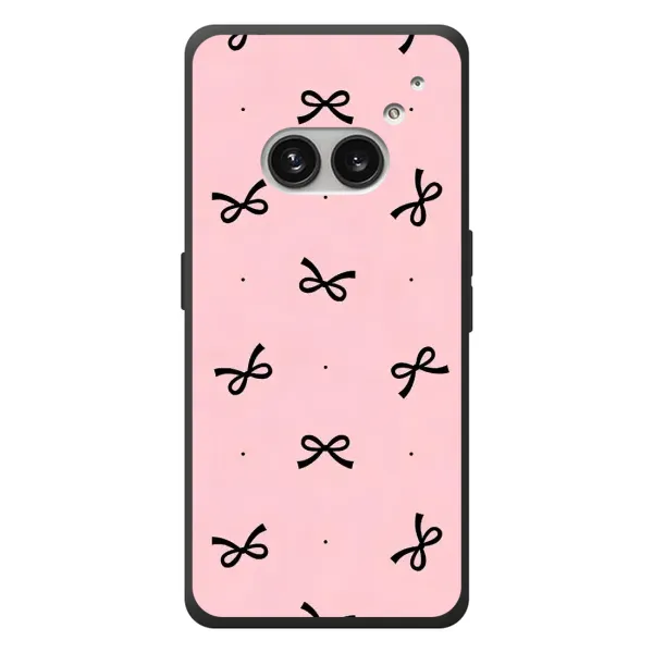 Чехол с рисунком «Черные бантики» для Nothing Phone (2a) Plus Чехол с рисунком «Черные бантики» для Nothing Phone (2a) Plus