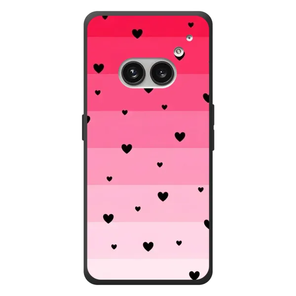 Чехол с рисунком «Чорные сердечки» для Nothing Phone (2a) Plus Чехол с рисунком «Чорные сердечки» для Nothing Phone (2a) Plus