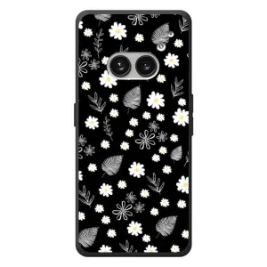 Чехлы с тематикой "ЦВЕТЫ" на Nothing Phone (2a) Plus (цветение на чорном)