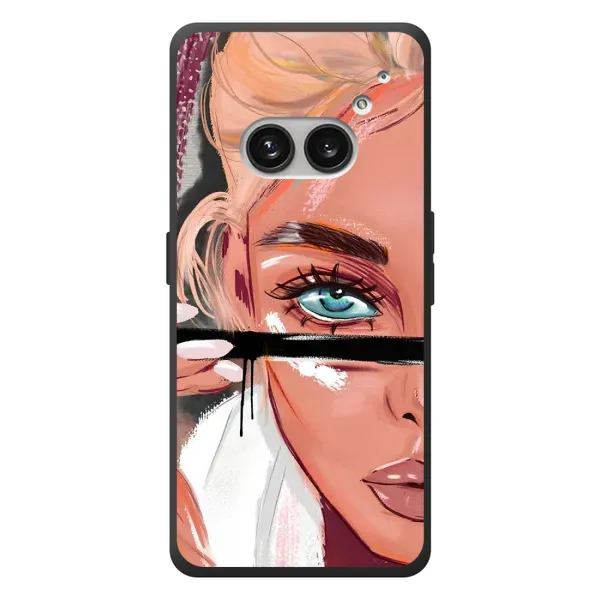 Чехол с рисунком «Девушка и ресницы» для Nothing Phone (2a) Plus