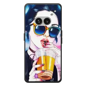 Чехол с картинкой Модные Девчонки Nothing Phone (2a) Plus (Девушка с коктейлем)
