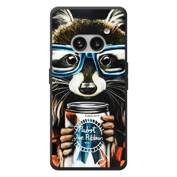 Чехол с рисунком «Енот в очках» для Nothing Phone (2a) Plus Чехол с рисунком «Енот в очках» для Nothing Phone (2a) Plus