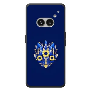 Чохол з картинкою (Патріотичний ГЕРБ) на Nothing Phone (2a) Plus (Герб в квітах)