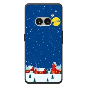 Силиконовый бампер на рождество для Nothing Phone (2a) Plus (Город в снегу)