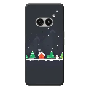 Силиконовый бампер на рождество для Nothing Phone (2a) Plus (Город зимний)