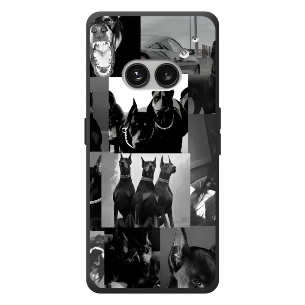 Чехол с рисунком «Коллаж Доберман» для Nothing Phone (2a) Plus Чехол с рисунком «Коллаж Доберман» для Nothing Phone (2a) Plus