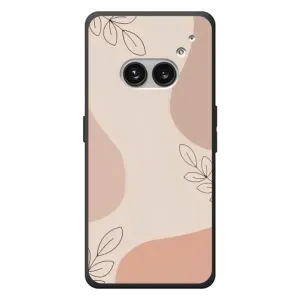 Чехол цветочный дизайн для Nothing Phone (2a) Plus (Коричневый фон)
