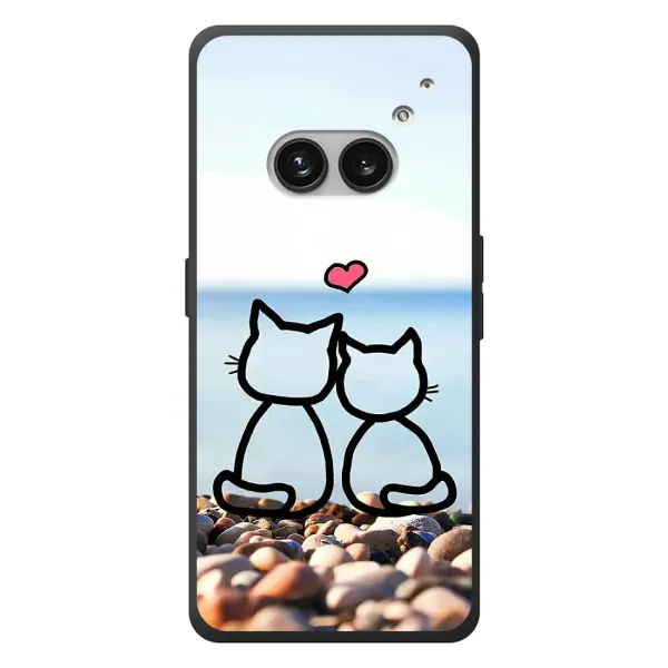 Чехол с рисунком «Котейки» для Nothing Phone (2a) Plus Чехол с рисунком «Котейки» для Nothing Phone (2a) Plus