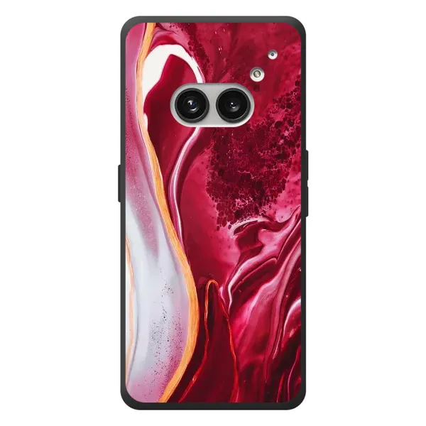 Чехол с рисунком «Красный мрамор» для Nothing Phone (2a) Plus Чехол с рисунком «Красный мрамор» для Nothing Phone (2a) Plus