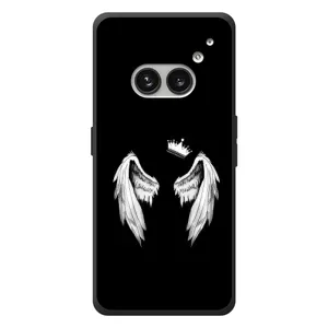 Чехол (Корона на чёрном фоне) для Nichts Telefon (2а) Plus (Крылья и корона)