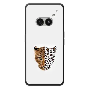Чехол с леопардовым принтом на Nothing Phone (2a) Plus (Леопард на белом)