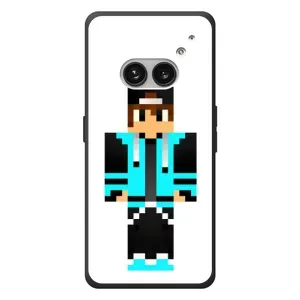 Чехлы для Nothing Phone (2a) Plus (Персонажи Майн Крафт) (Мальчик в голубом)