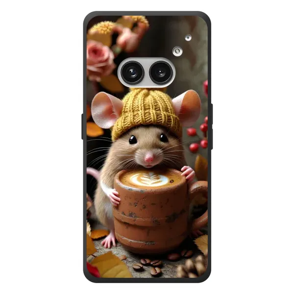 Чехол с рисунком «Мышка с кофе» для Nothing Phone (2a) Plus Чехол с рисунком «Мышка с кофе» для Nothing Phone (2a) Plus