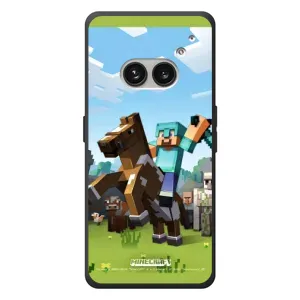 Чехлы для Nothing Phone (2a) Plus (Персонажи Майн Крафт) (На коне)