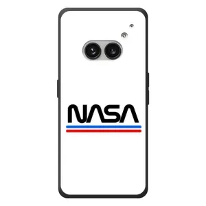Силиконовый бампер с принтом "Наса" на Nothing Phone (2a) Plus (NASA на белом фоне)