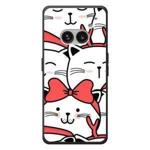 Бампер с изображением Котиков для Nichts Telefon (2а) Plus (Новогодние котики)