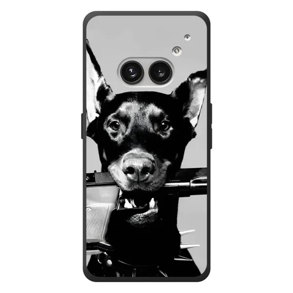 Чехол с рисунком «Опасный доберман» для Nothing Phone (2a) Plus Чехол с рисунком «Опасный доберман» для Nothing Phone (2a) Plus