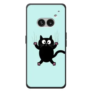 Силиконовый чехол с котиком для Nothing Phone (2a) Plus (Падающий кот)