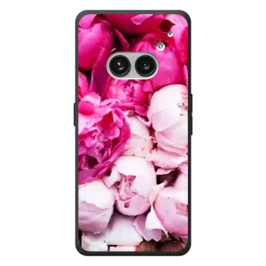 Силиконовый бампер с принтом (цветочки) на Nichts Telefon (2а) Plus (Пионы)