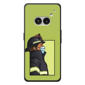 Силиконовый бампер (Работники) на Nothing Phone (2a) Plus (Пожарник)