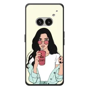 Силиконовый Чехол на Nothing Phone (2a) Plus с картинкой Стильных Девушек (С напитком)