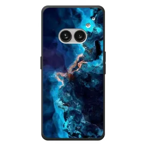 Чехлы с тематикой "Мрамор" на Nichts Telefon (2а) Plus (Синий мрамор)
