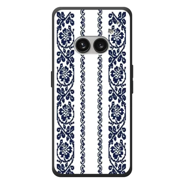 Чехол с рисунком «Синяя вышиванка» для Nothing Phone (2a) Plus