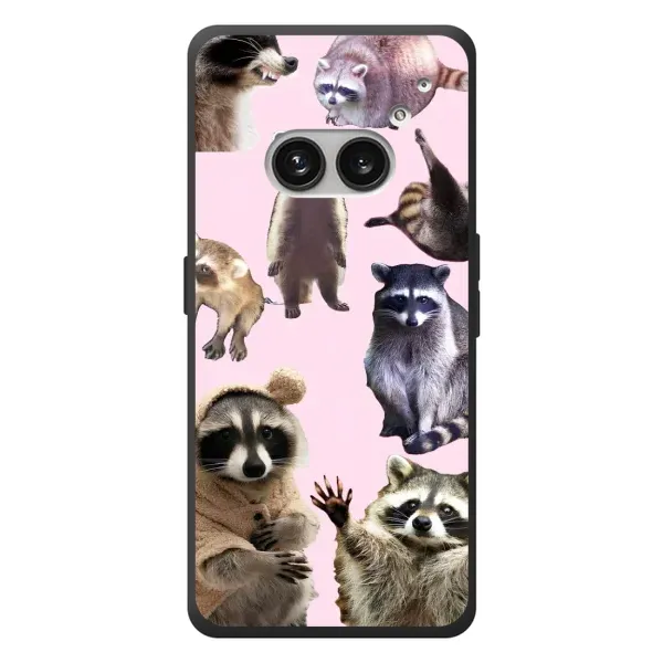 Чехол с рисунком «Смешные Еноты» для Nothing Phone (2a) Plus Чехол с рисунком «Смешные Еноты» для Nothing Phone (2a) Plus