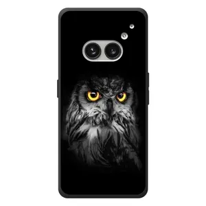 Чехлы с принтом СОВЫ для Nothing Phone (2a) Plus (Сова на чёрном)