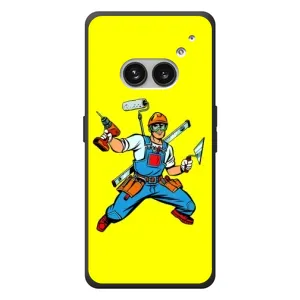 Силиконовый бампер (Работники) на Nothing Phone (2a) Plus (Строитель)