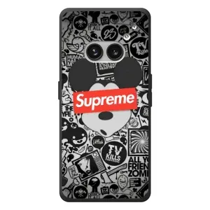 Чехол с Брендами одежды на Nichts Telefon (2а) Plus (Supreme Маус)