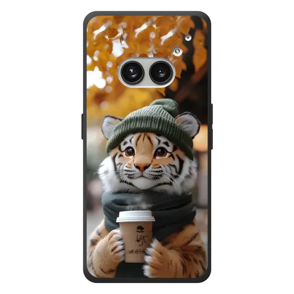 Чехол с рисунком «Тигр с кофе» для Nothing Phone (2a) Plus Чехол с рисунком «Тигр с кофе» для Nothing Phone (2a) Plus