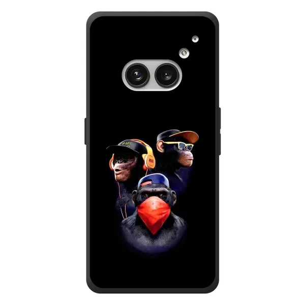 Чехол с рисунком «Три обезьяны» для Nothing Phone (2a) Plus