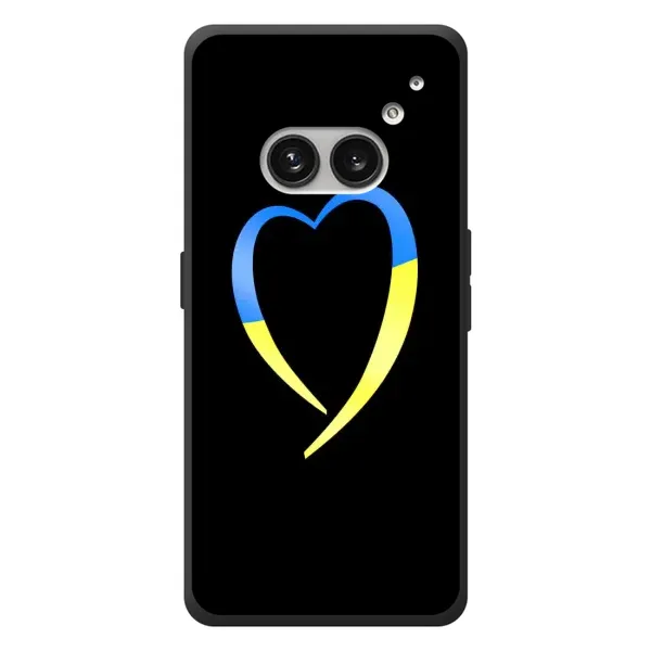 Чехол с рисунком «Украинское сердце» для Nothing Phone (2a) Plus Чехол с рисунком «Украинское сердце» для Nothing Phone (2a) Plus