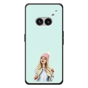 Силиконовый Чехол на Nothing Phone (2a) Plus с картинкой Стильных Девушек (В шапке)
