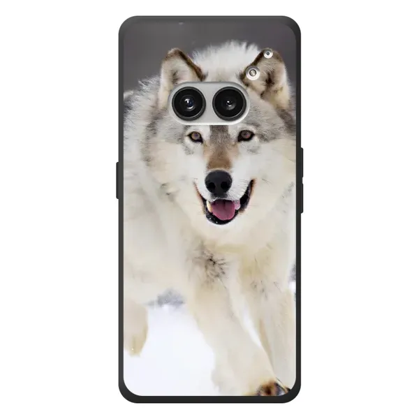 Чехол с рисунком «Волк на снегу» для Nothing Phone (2a) Plus