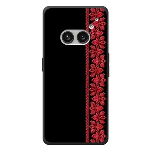 Силиконовый Чехол на Nothing Phone (2a) Plus с картинкой Вышиванки (Вышиванка на черном)