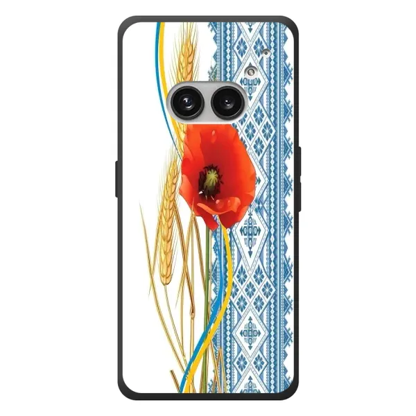 Чехол с рисунком «Вышиванка с цветком» для Nothing Phone (2a) Plus