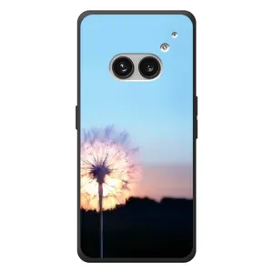 Силиконовый Чехол с одуванчиками на Nothing Phone (2a) Plus (Закат с одуванчиком)