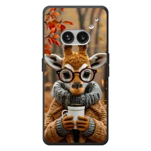 Печатный чехол «Зверята с кофе» для Nothing Phone (2a) Plus (Жираф с кофе)