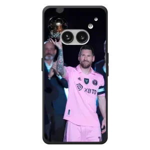 Чехлы Лео Месси в Майами на Nothing Phone (2a) Plus (Золотой мяч Месси)