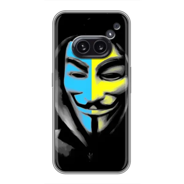 Чехол с рисунком «Анонимус патриот» для Nothing Phone 2a Чехол с рисунком «Анонимус патриот» для Nothing Phone 2a
